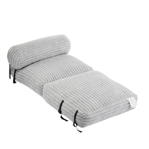 Latina - Indoor Foldbable Bean Bag Lounge Chair - Light Gray
