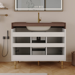 36 In Modern Free-Standing Bathroom Vanity With Ceramic Sink