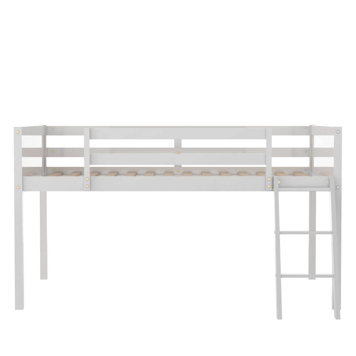 Low Loft Bed With Adjustable Ladder