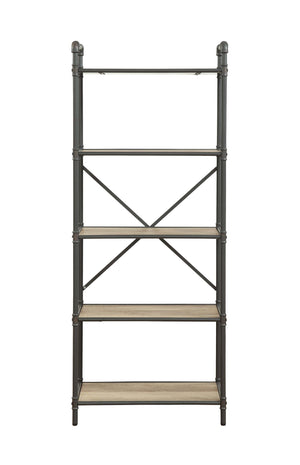 Itzel - Bookshelf - Antique Oak / Sandy Gray - Best Buy Furniture