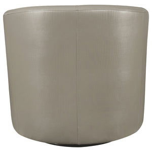 Swivel Armchair With Barrel-Back Design