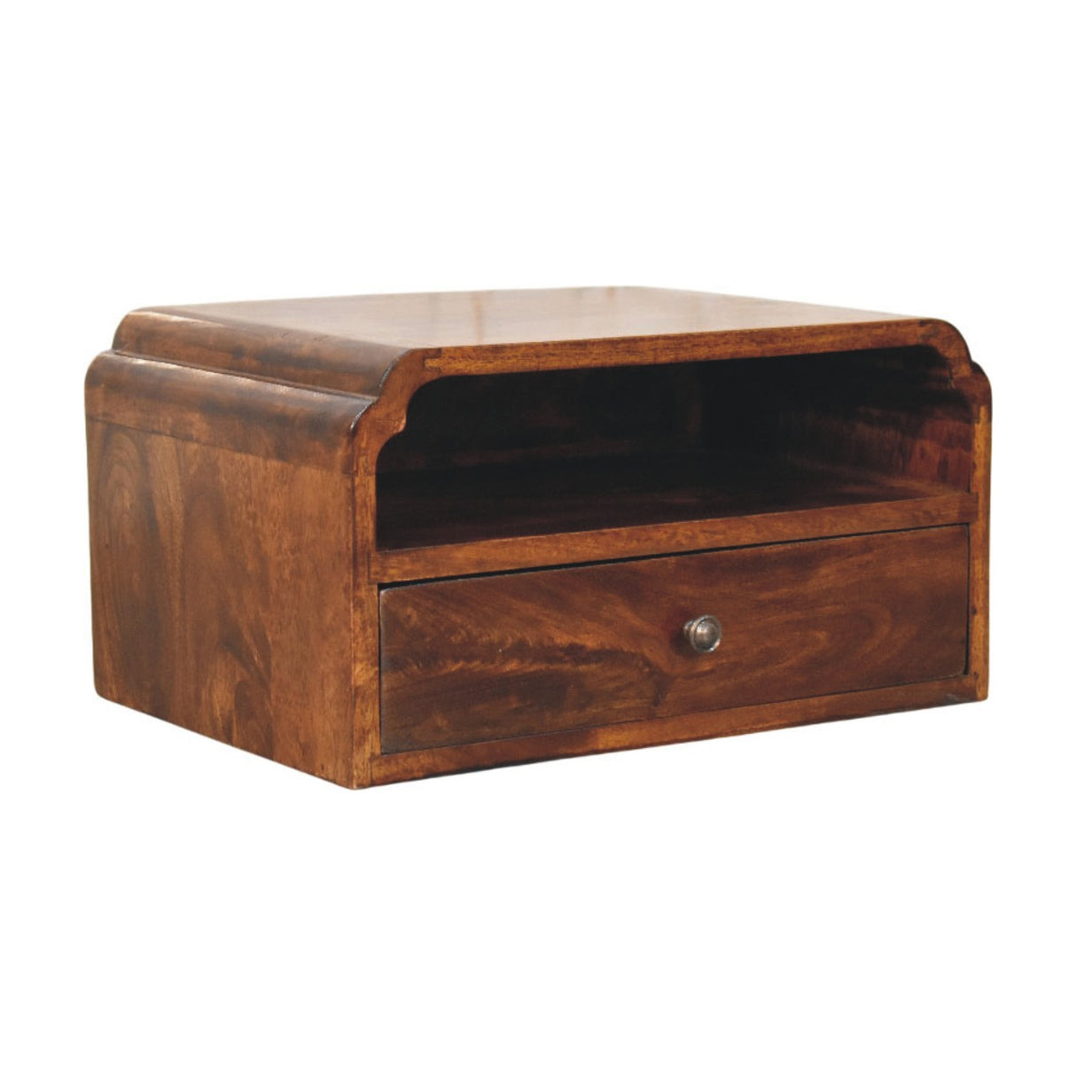 Artisan Furniture Solid Wood Avora Wall-Mounted Chestnut Bedside