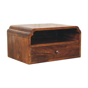 Artisan Furniture Solid Wood Avora Wall-Mounted Chestnut Bedside