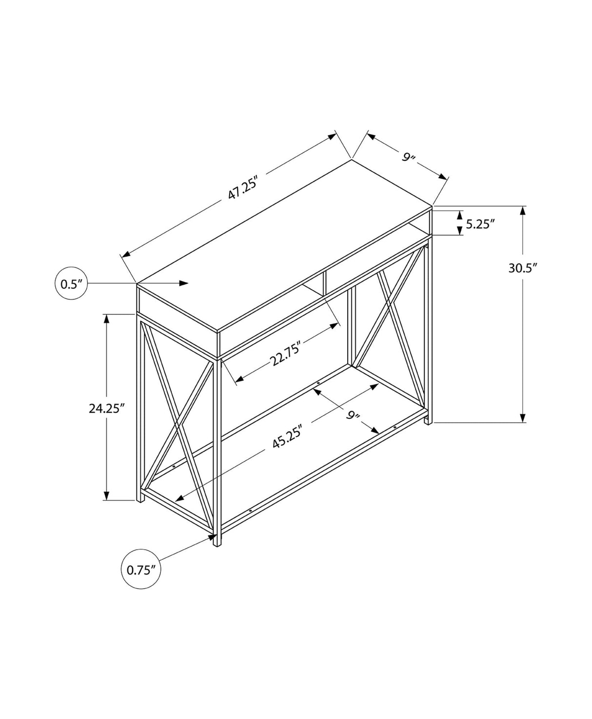 Accent Console Table For Entryway, Contemporary Design - Best Buy Furniture