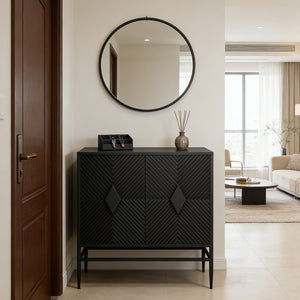 Modern 2 Door Wooden Storage Cabinet Accent Cabinet