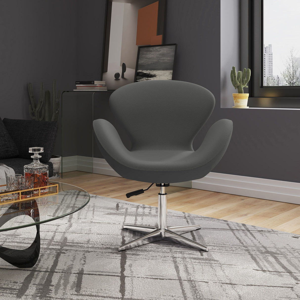Raspberry - Swivel Lounge Chair