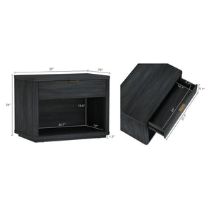Evelyn - Nightstand With 1 Drawer And Open Shelf