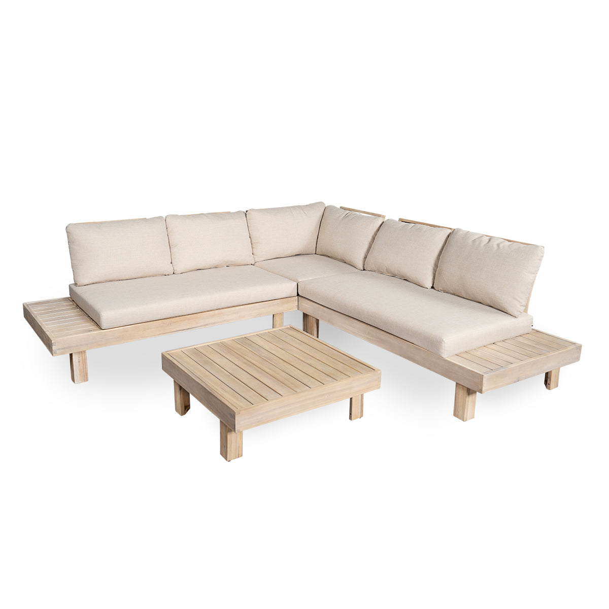 Topia Acacia 4-Pieces Sofa Sectional Set