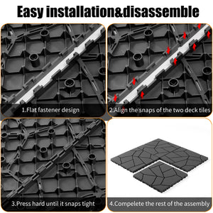 Stone Style 12" Patio Deck Tiles