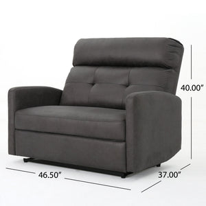 Alma - Contemporary Upholstered Loveseat Recliner - Slate