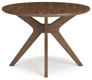 Lyncott - Round Dining Room Table - Brown - Best Buy Furniture