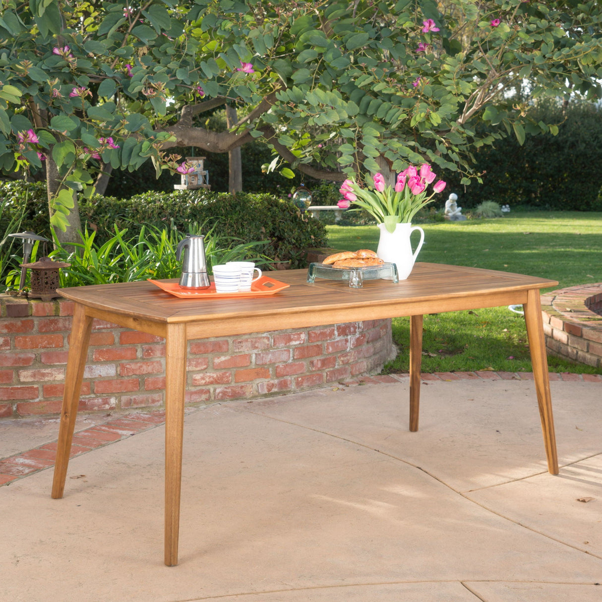 Outdoor Dining Table With Frame - Teak - Best Buy Furniture
