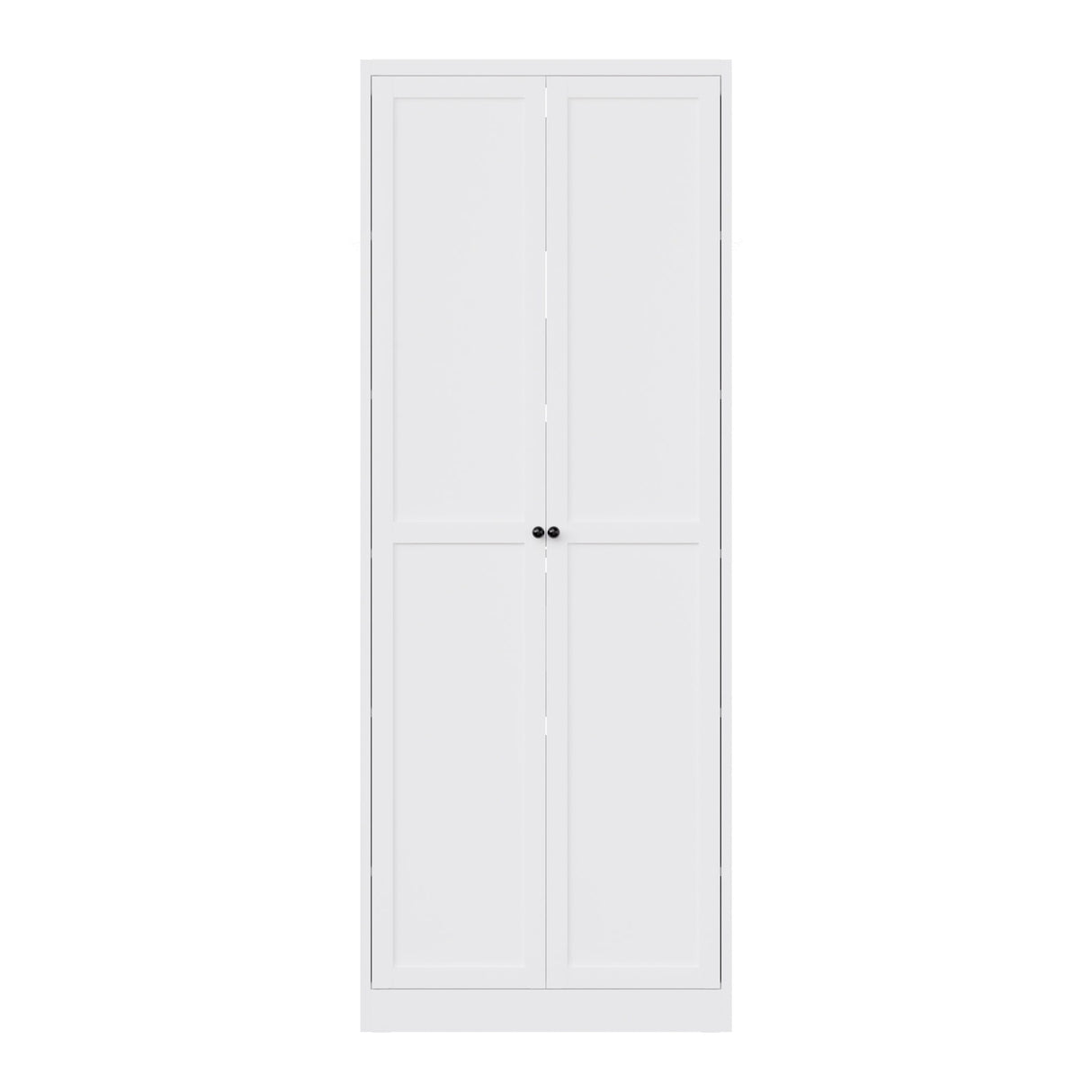 Kitchen Pantry Cabinet With Doors, Heavy-Duty Freestanding Storage Organizer With 5 Adjustable Shelves, Tool Free Assembly - White