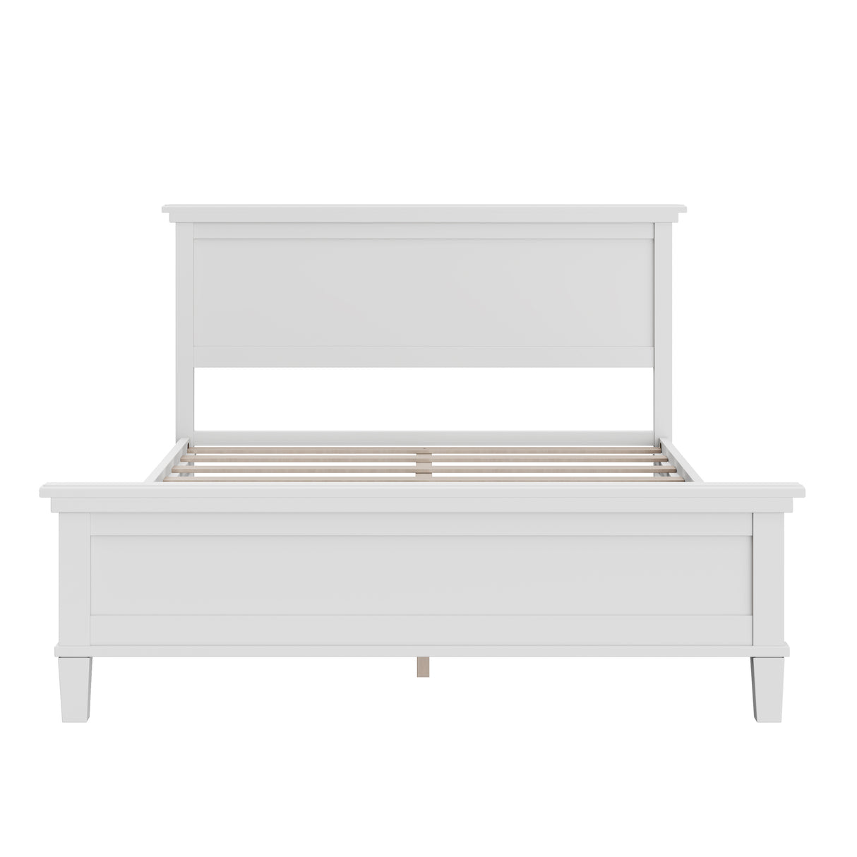 Mid-Century Modern Wood Platform Bed