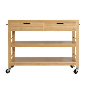 Indoor Multifunctional Bamboo Kitchen Cart
