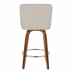 26" Contemporary Fixed-Height Counter Stool with Swivel
