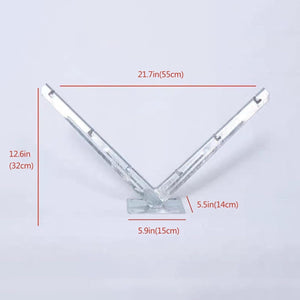 Galvanized V-Bracket For Razor Wire Extension Fence Support 1 Pair - Silver