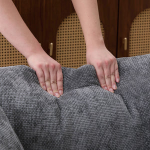 Farmhouse Accent Chair With 2 Bolster Pillows