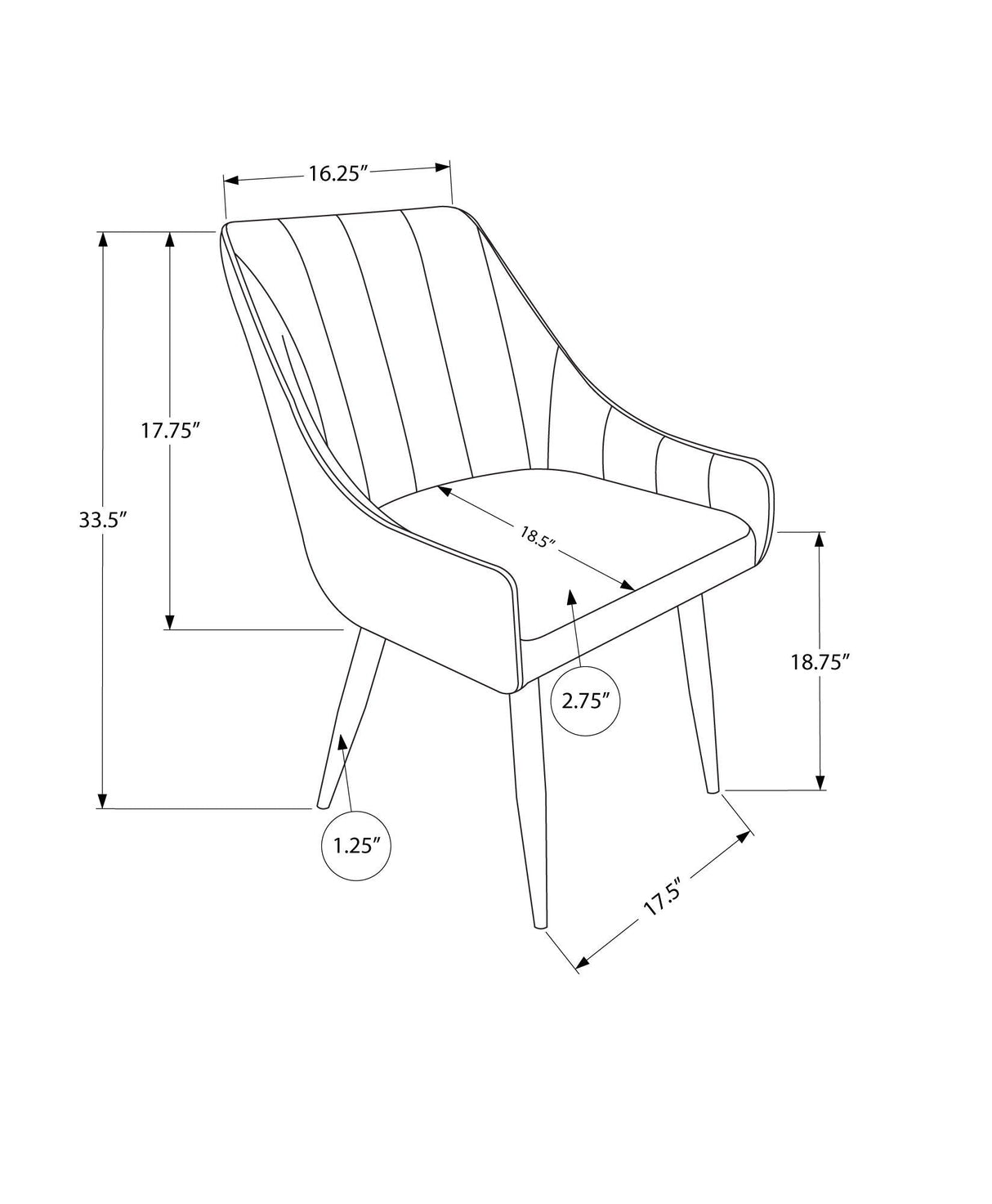 Upholstered Side Dining Chair For Dining Room (Set of 2) - Best Buy Furniture