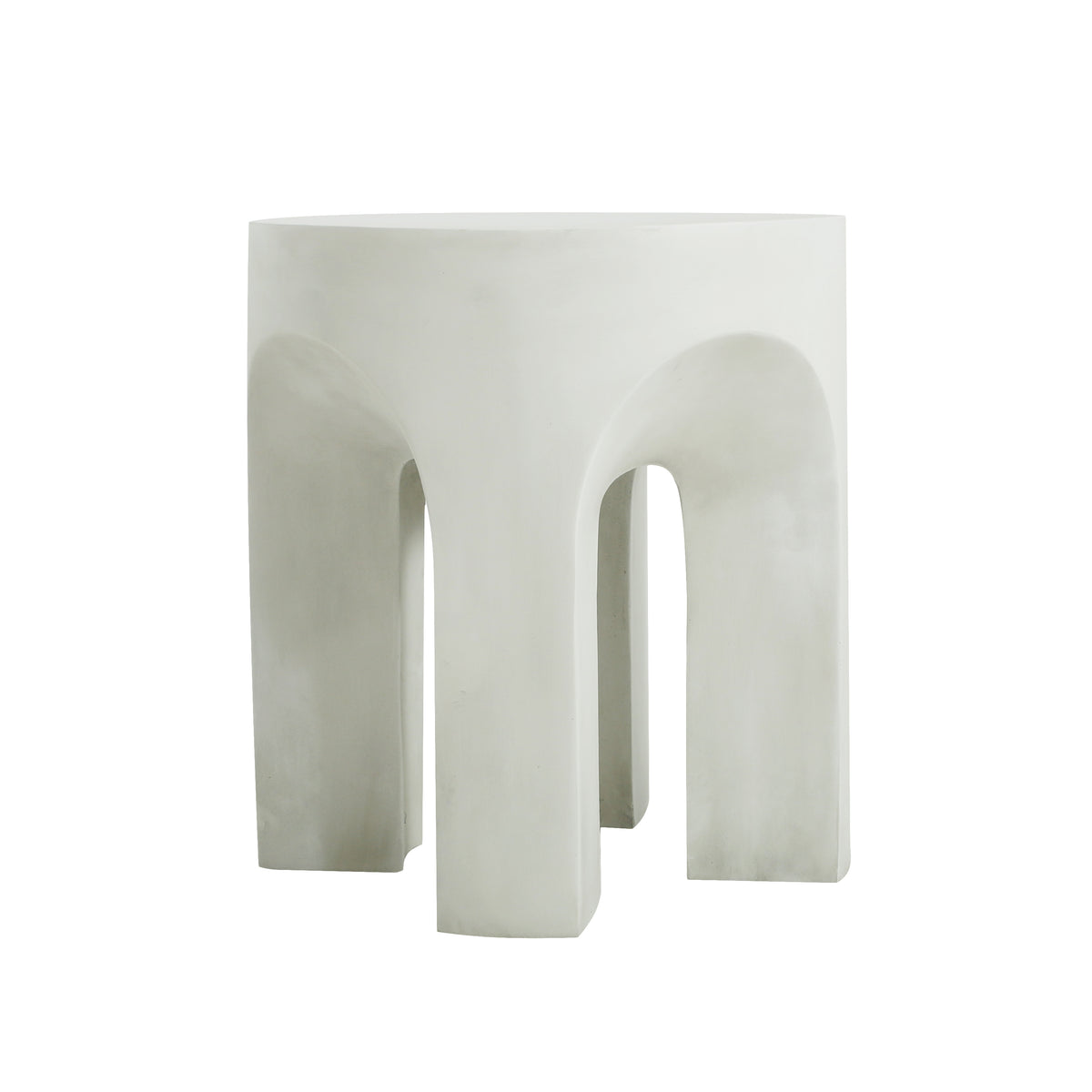 Outdoor MGO Round Top Side Table/End Table, Antique White