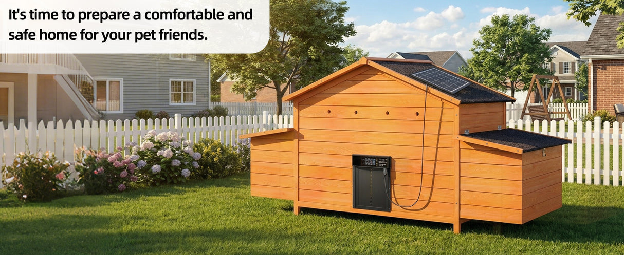 Automatic Chicken Coop with Solar-Powered Door and Ventilation