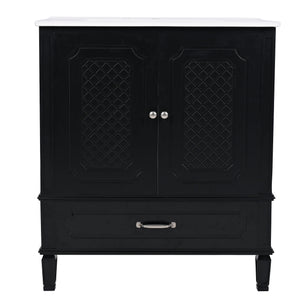 Vintage Style Bathroom Vanity With Sink, Multi Functional Storage, Soft-Closing Door