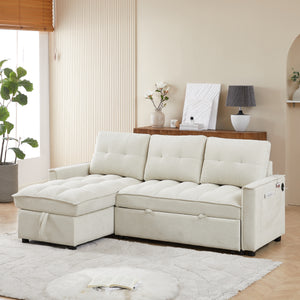71.3" Reclining Sofa Bed with USB Ports