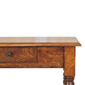 Turned Legs Drawer Console Table