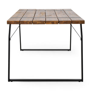 Zora - Dining Table Industrial & Iron Table - Black