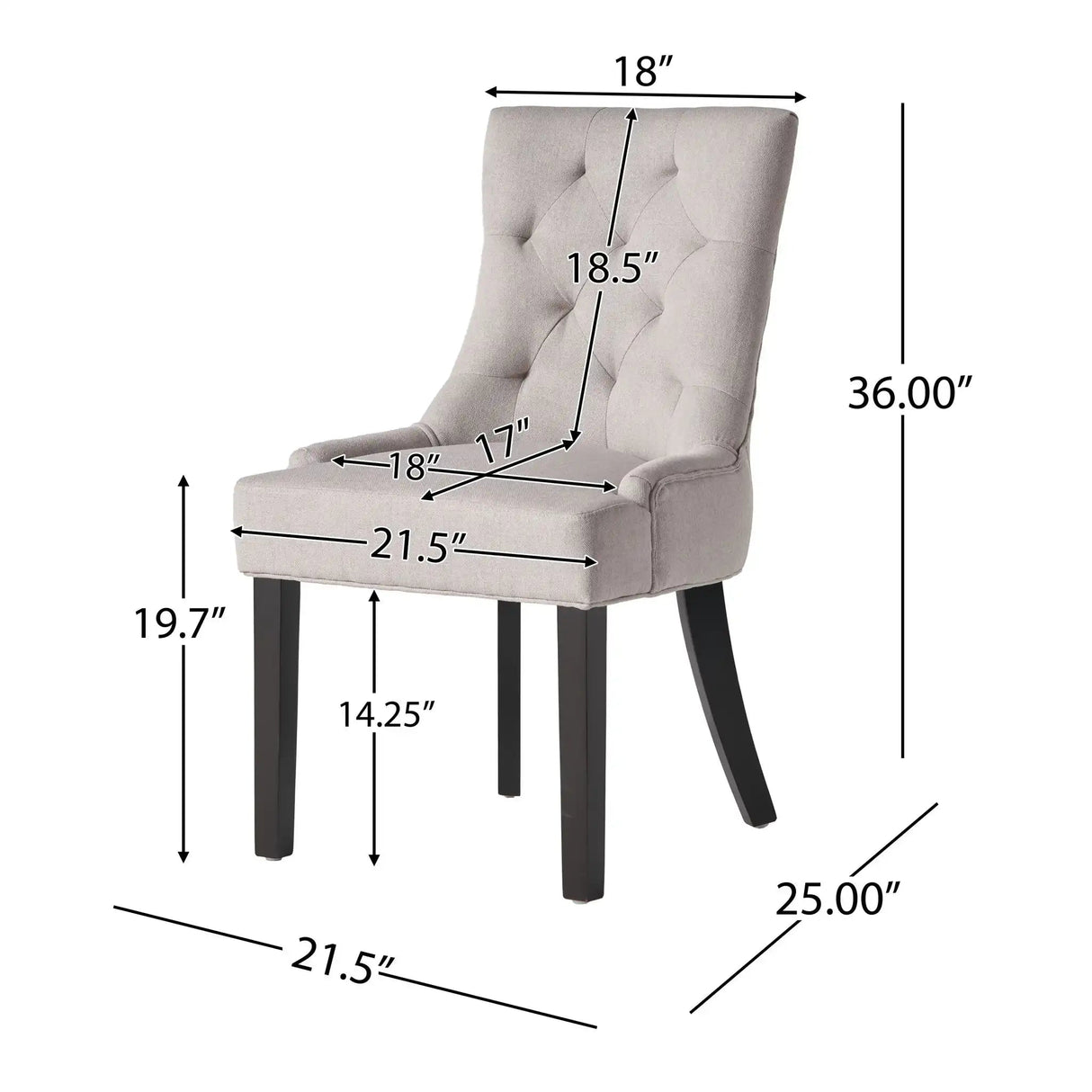 Contemporary Cheney Dining Chair Set With Tufted Design - Best Buy Furniture