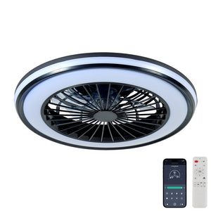Modern LED Ceiling Fan Light with RGB Colors