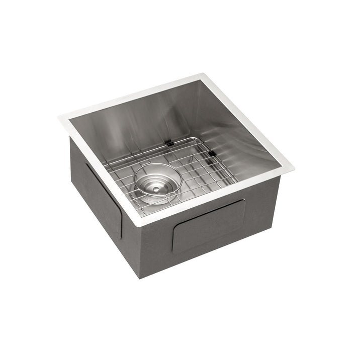 13" Undermount Stainless Steel Kitchen Sink with 16 Gauge Construction - Brushed Nickel