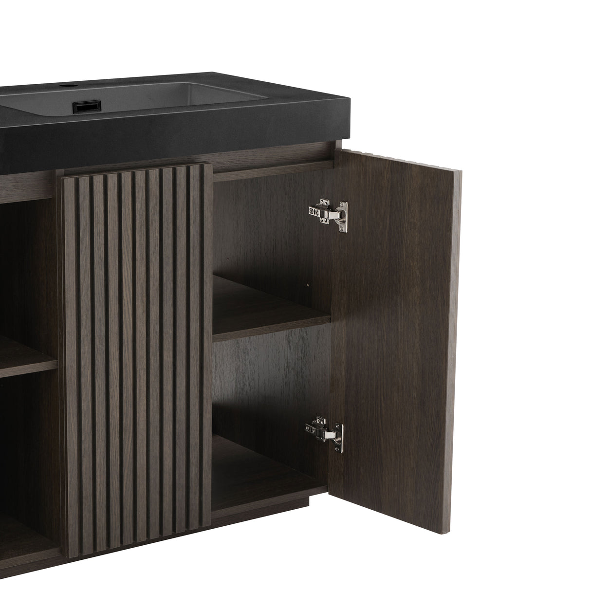 Galan 60" Smoked Oak Bathroom Vanity