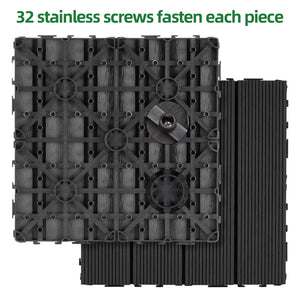 Tiles 9PCS Waterproof Outdoor and Indoor Flooring for Patio, Balcony, Porch, Backyard, Bedroom