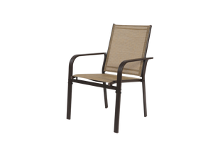 7 Pieces Patio Dining Set with Rectangular Table and 6 Textilene Chairs