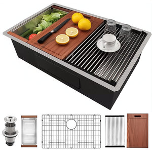 30" Undermount Workstation Stainless Steel Kitchen Sink
