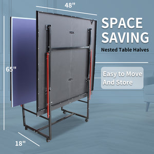 8ft Mid-Size Table Tennis Table Set