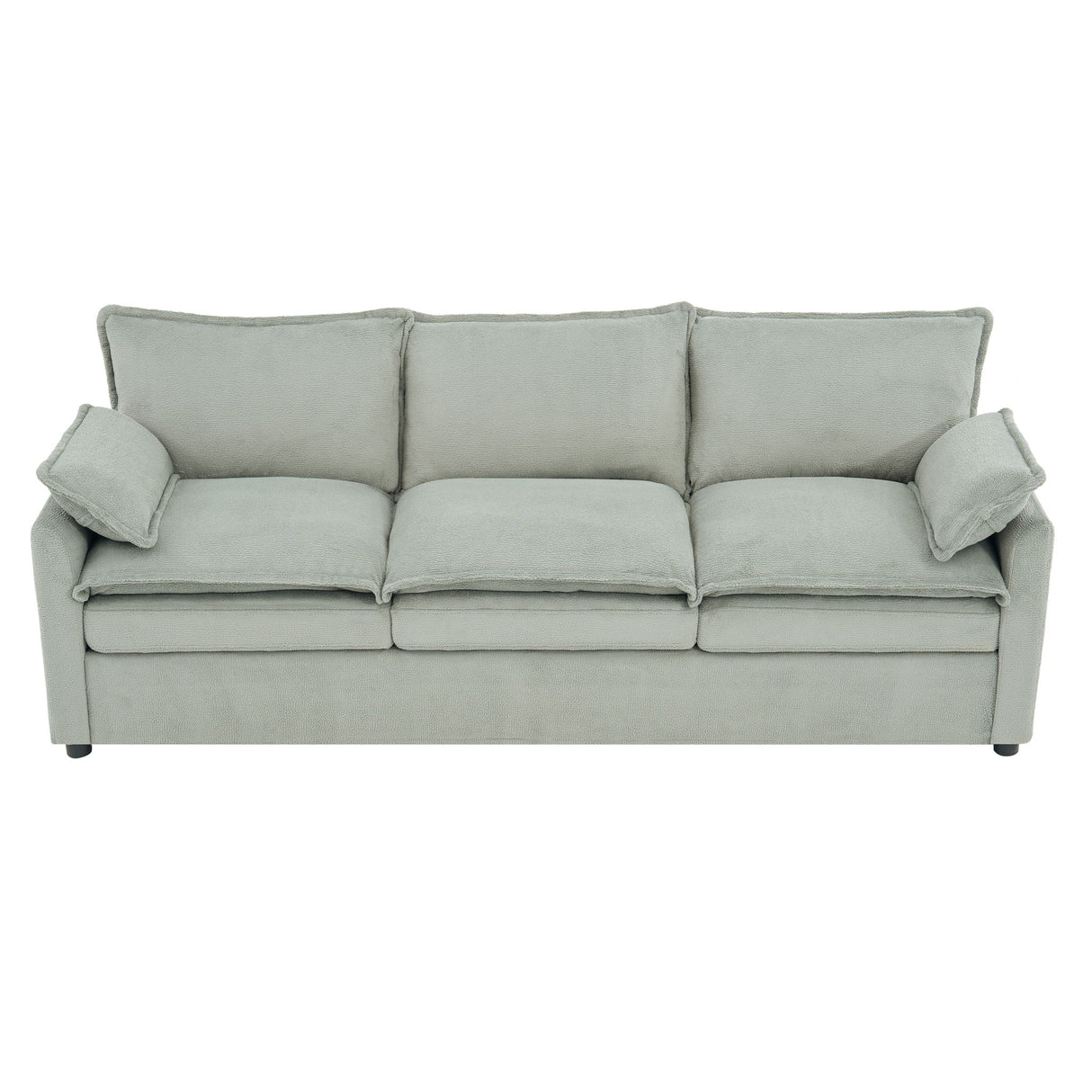 Modern 3 Seater Sofa With Side Storage Pockets For Living Room