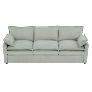 Modern 3 Seater Sofa With Side Storage Pockets For Living Room