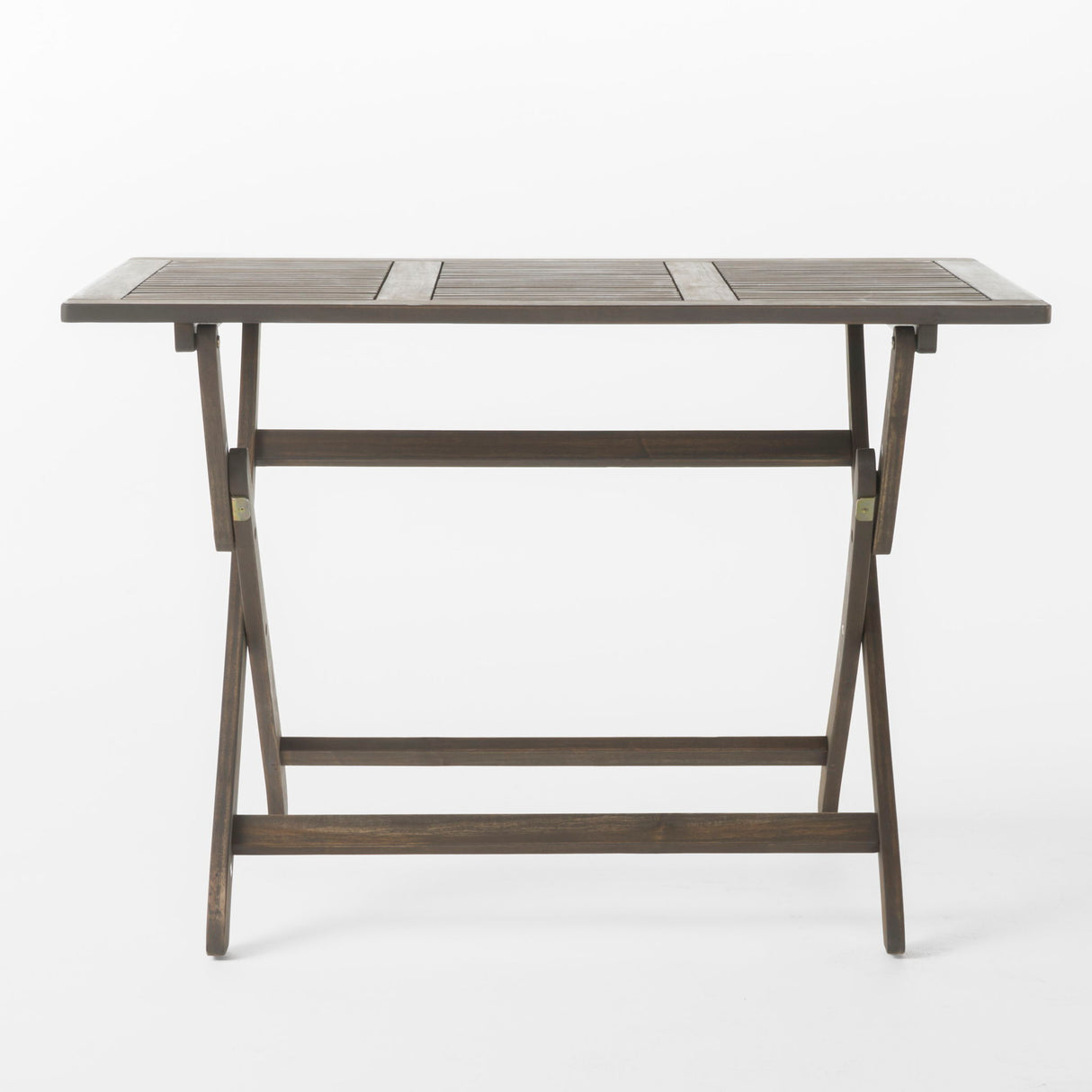 Blissique - Outdoor Foldable Wood Dining Table With Slat Design