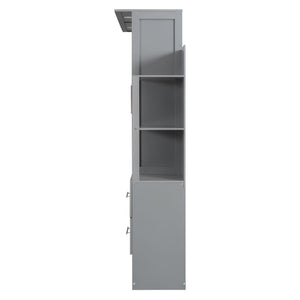 Murphy Wall Bed With LED Lights, Shelves And Drawers