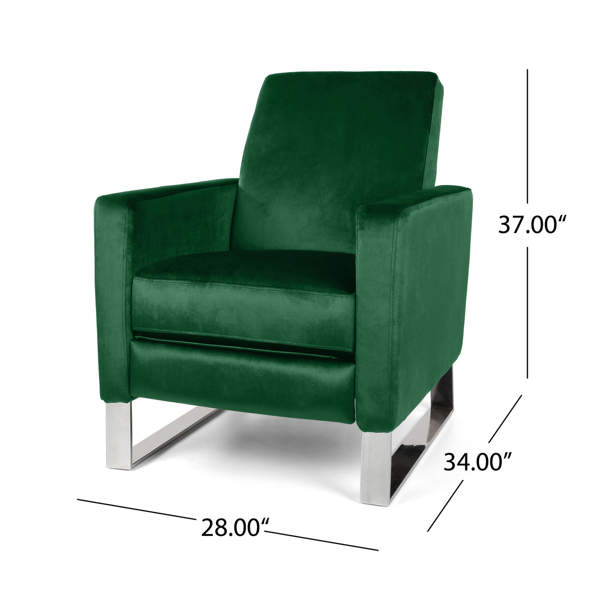 Arvin Push Back High Metal Leg Recliner