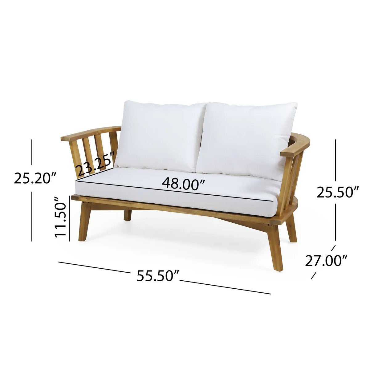 Patio Furniture Set, Outdoor Acacia Wood Patio Club Chair With Table - Best Buy Furniture