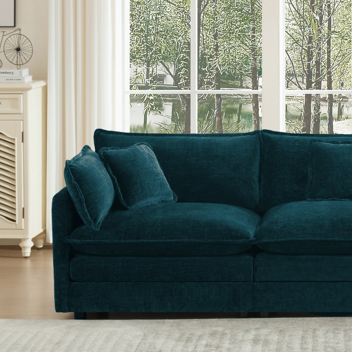 Oversize 3-Seater Sofa with Ottoman