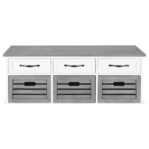 3 Drawer Storage Bench With Removable Baskets