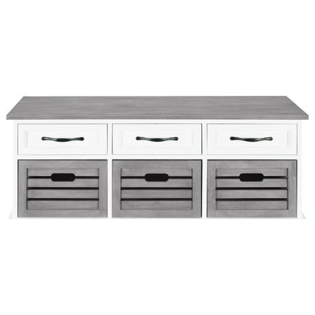 3 Drawer Storage Bench With Removable Baskets