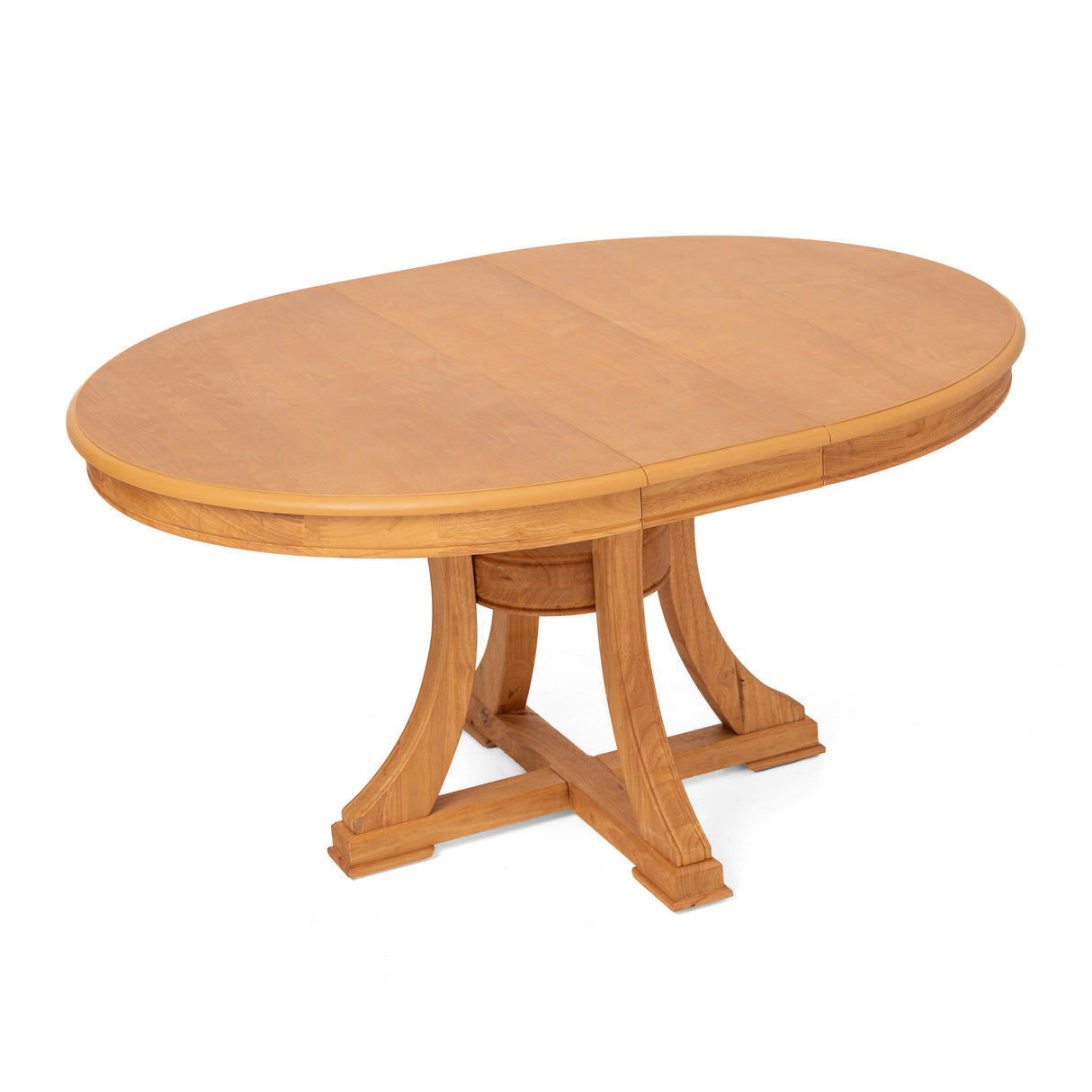 Extendable Round Rubber Wood Dining Table