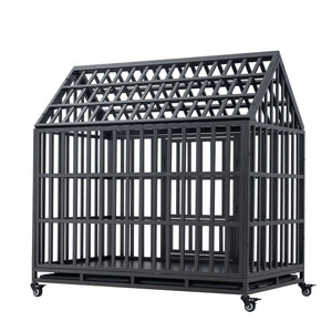 Heavy Duty Dog Crate Lockable Wheels