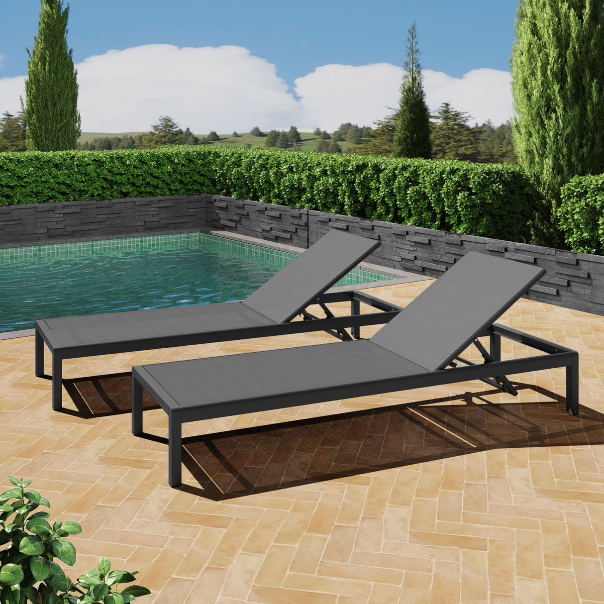 Outdoor Patio Chaise Lounge With 5 Reclining Positions - Best Buy Furniture