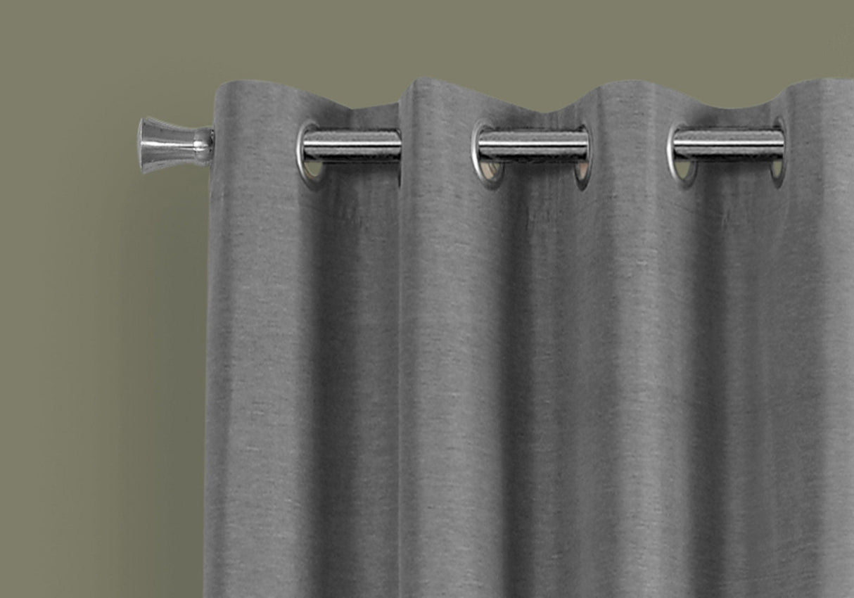 2 Pieces Set, Curtain Panel, Room Darkening, Grommet, Contemporary & Modern - Best Buy Furniture